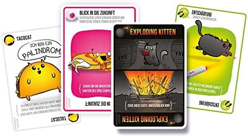 Exploding Kittens, Exploding Kittens – Party-Pack, Grundspiel + Erweiterung, Partyspiel, Kartenspiel