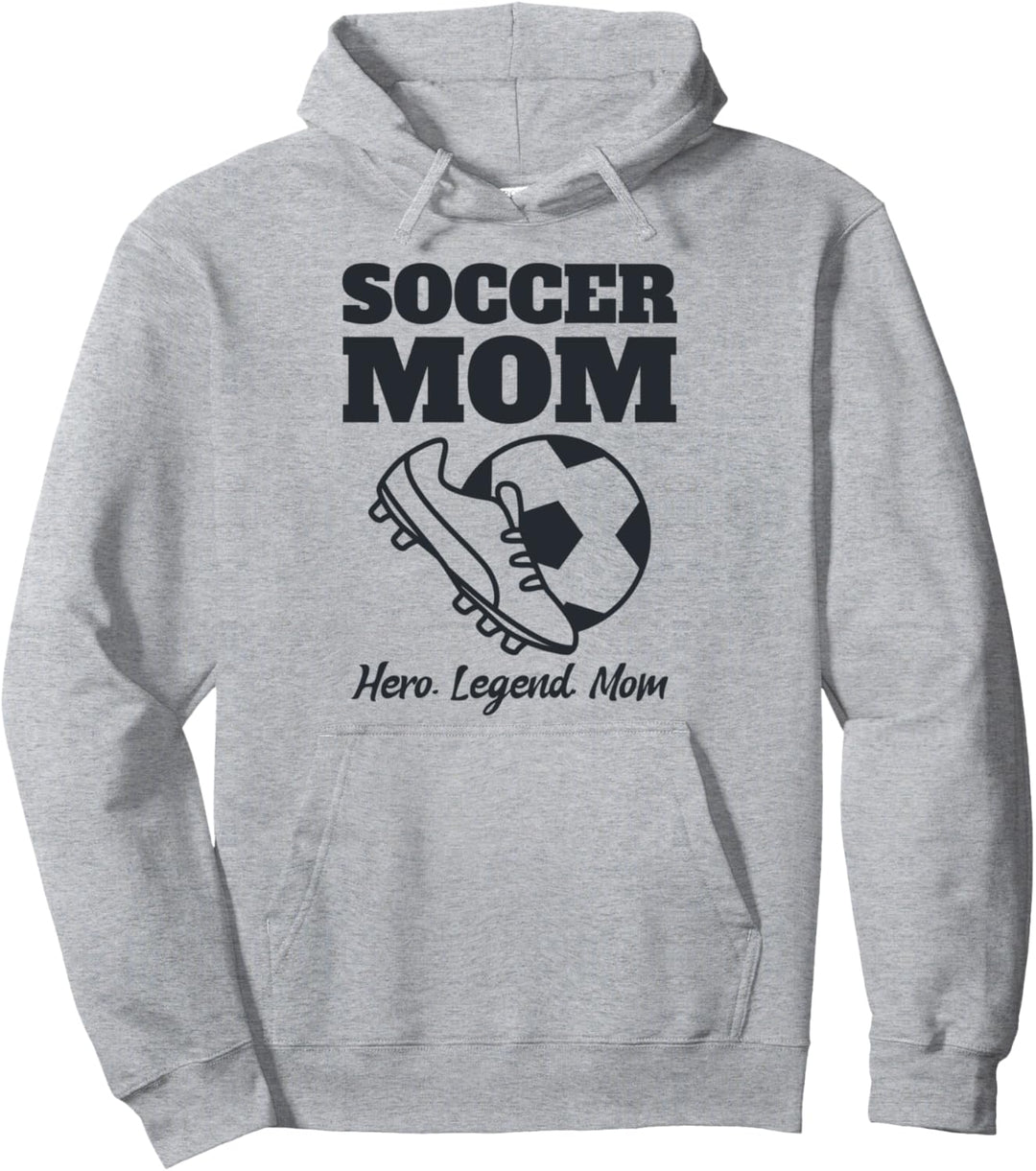 Fussball-Mutter-Shirts für Damen, Fussball, Mama, Hero Legend Mom Pullover Hoodie