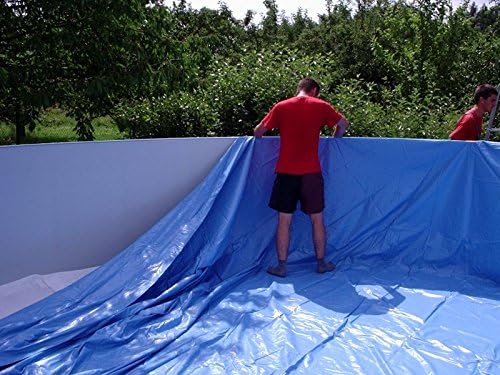 Poolinnenfolie blau Poolfolie geeignet für Stahlwandpools mit Ø 450 x 120 cm