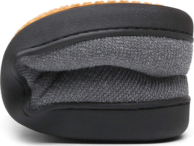 Mishansha Herren Winter Warme Hausschuhe Memory Foam Plüsch Pantoffeln,Gr.39-48 Grau 45 EU, Grau 45