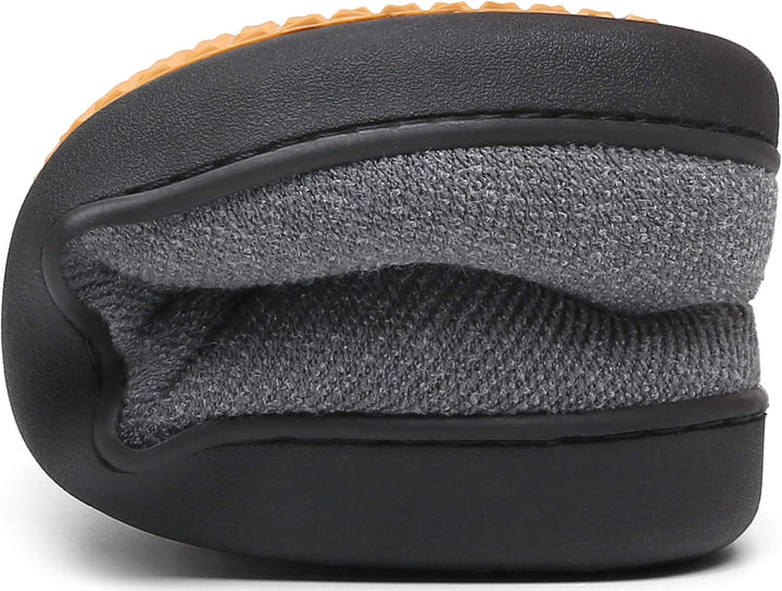 Mishansha Herren Winter Warme Hausschuhe Memory Foam Plüsch Pantoffeln,Gr.39-48, Grau 47 EU