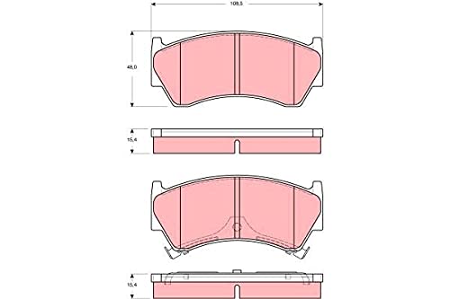 TRW GDB3391 Bremsbelagsatz, Scheibenbremse - (4-teilig)