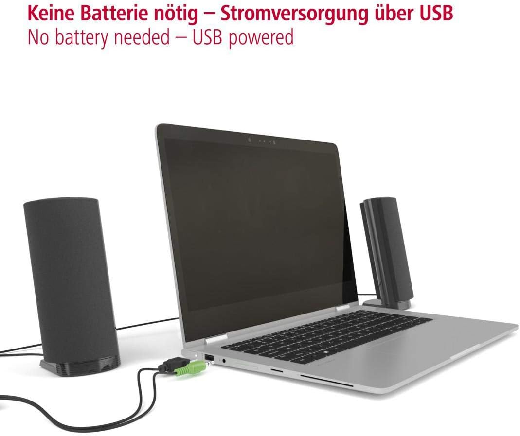 Hama Multimedia Lautsprecher E 80 PC Lautsprecher mit 3 & Trust Trino HD Webcam mit Mikrofon