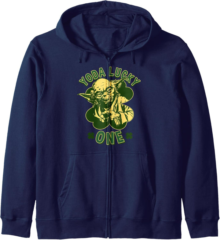 Star Wars Yoda Lucky One Retro St Patrick's Day Kapuzenjacke