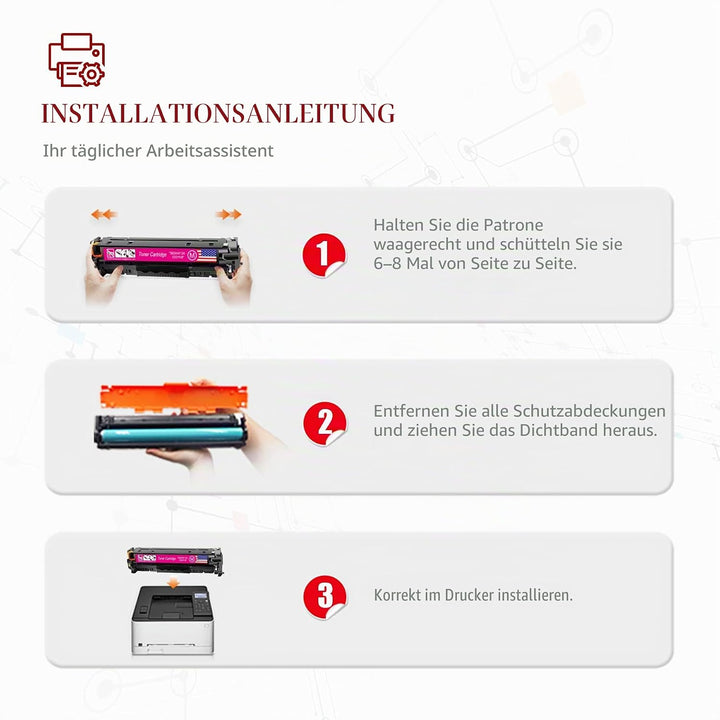 Toner Kingdom 305X Toner Wiederaufbereitet für HP 305X CE410X 305A CE411A für HP Laserjet Pro 400 Co
