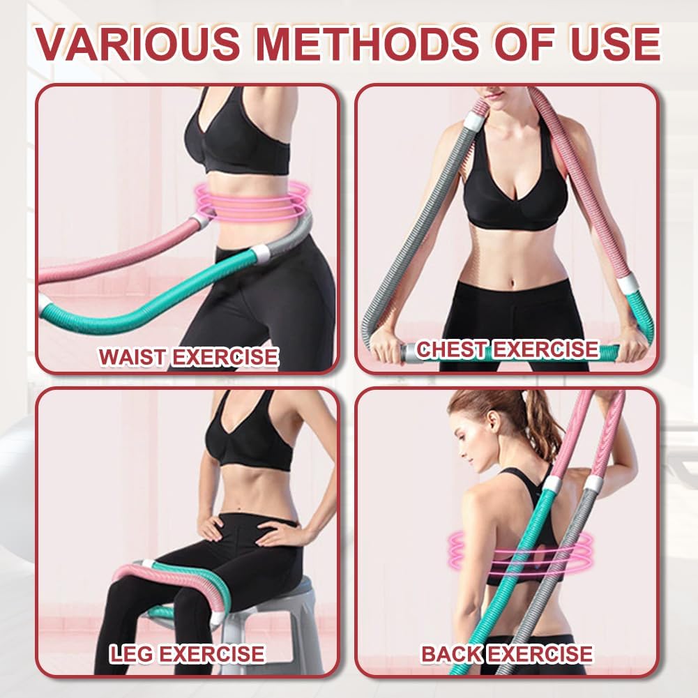 1,3kg Hula Hoop - Hula Hoop Reifen für Erwachsene Gewicht Hoola Hoop Fitness, Weiche Spring Hoop Hul