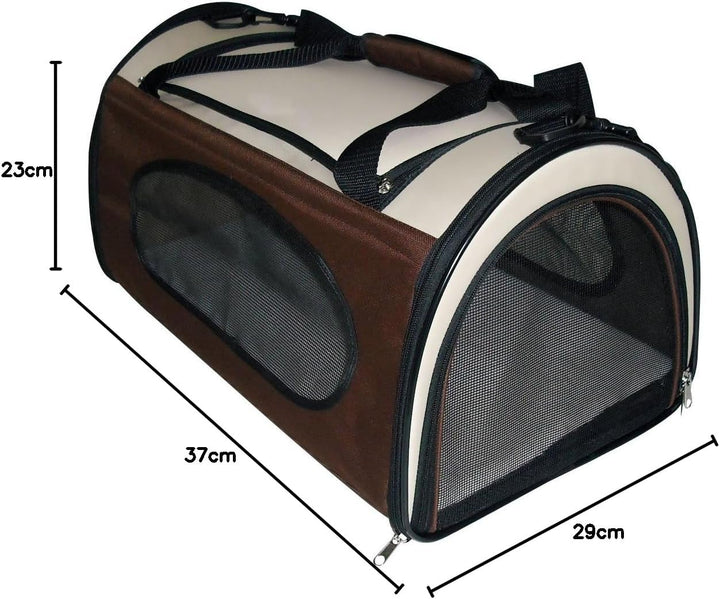 Croci C2058888 Tragehundehütte Fast und Easy M, 29 x 23 x 37 cm Beige,Braun L 37 x B 23 x H 29 cm, B
