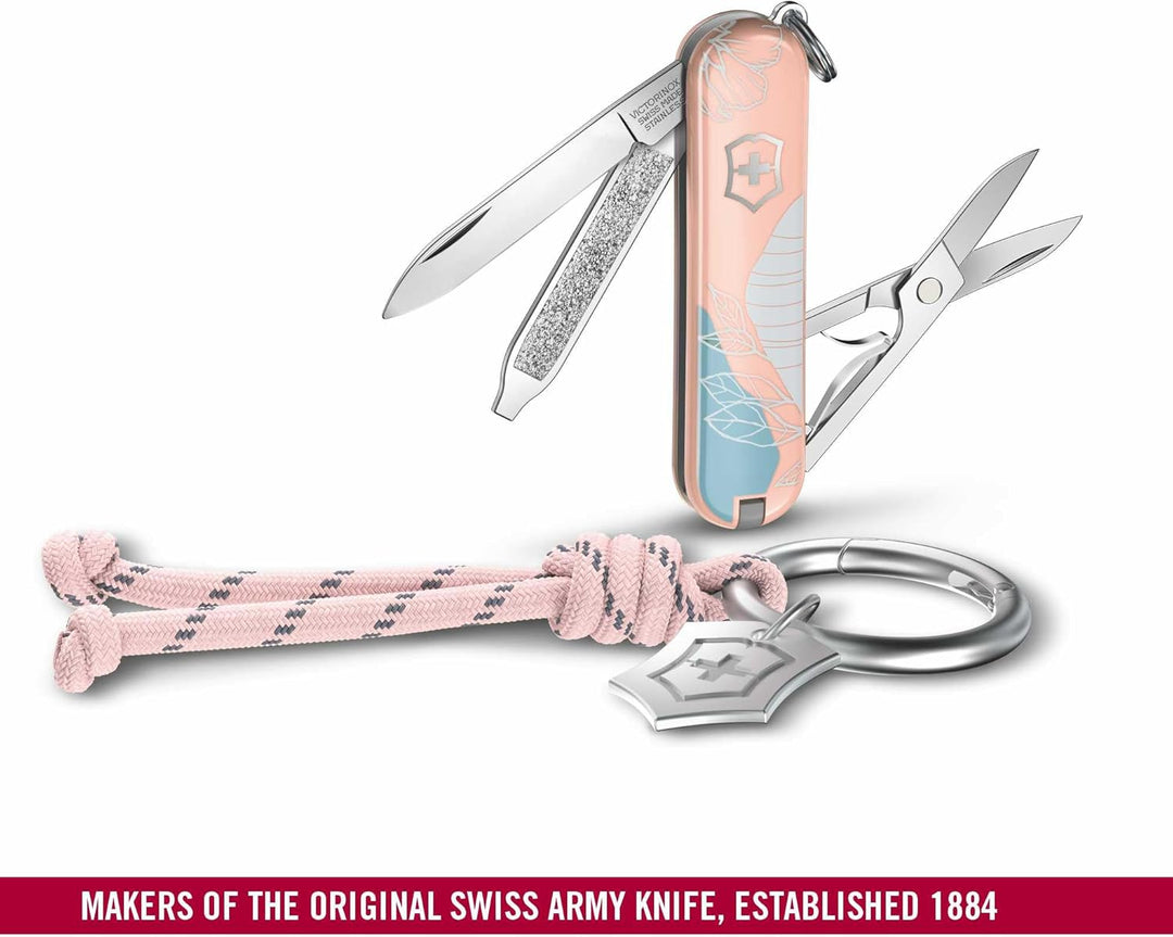 VICTORINOX Taschenmesser Classic SD, 7 Funktionen, Swiss Made, Multitool für Frauen, Schlüsselanhäng
