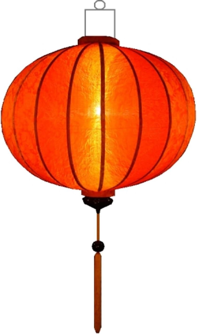 Lampionsenzo Asiatische Laterne Lampion Rund Orange by