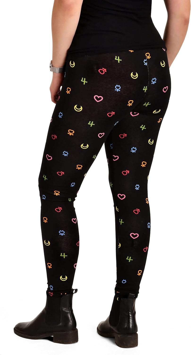 Elbenwald Sailor Moon Leggings mit All-Over Motivprint aus dem Anime für Damen hoher Baumwollanteil