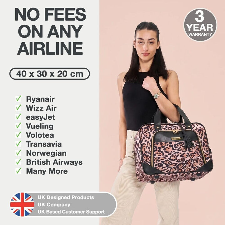 Cabin Max Vela Reisetasche 40x30x20, 24l, Wizz Air kompatibel, Untersitz-Reisetasche, Handgepäck-Rei