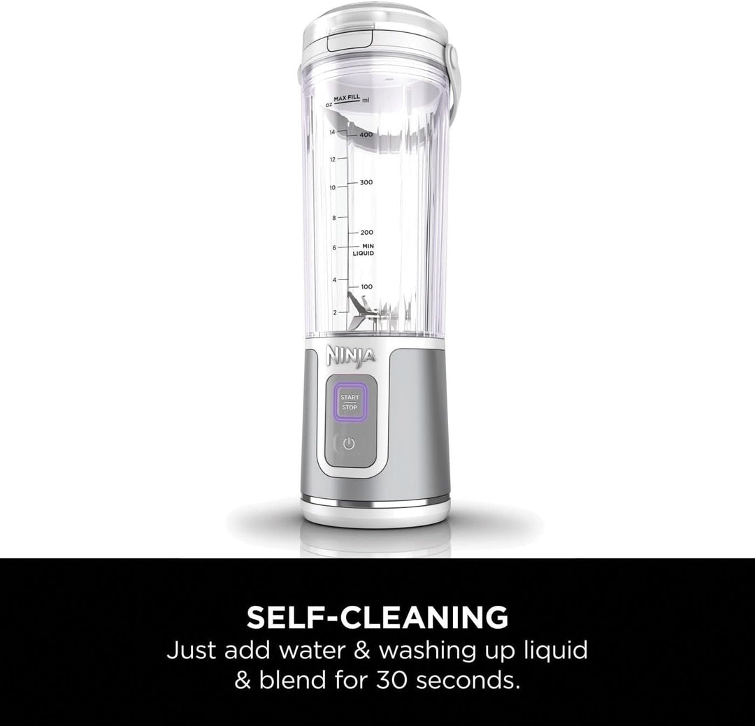 Ninja Blast BC151UKWH Tragbarer Mixer, 530 ml, auslaufsicherer Deckel und Trinkauslauf, leistungssta