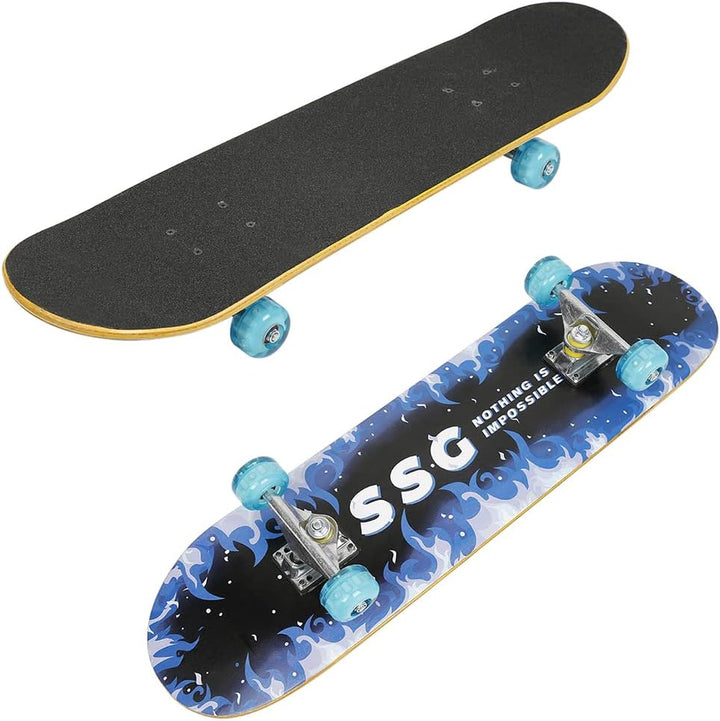 Longboards Komplett Skateboard Kinder Longboard Erwachsene Skateboard Anfänger aus Ahorn für Mädchen