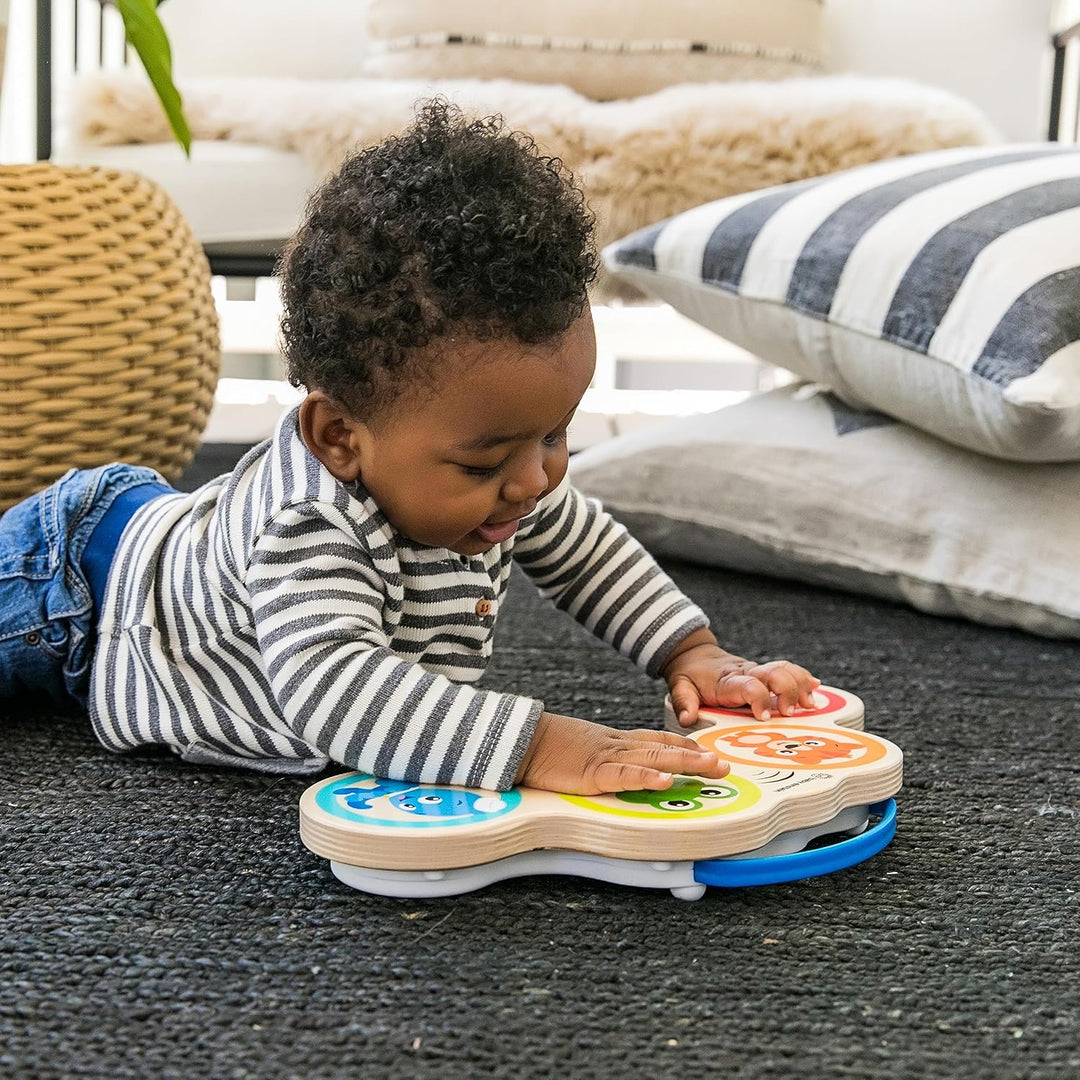 Baby Einstein Hape Magic Touch Trommel, hochwertiges Musikspielzeug aus Holz, ab 6 Monaten, Magic To