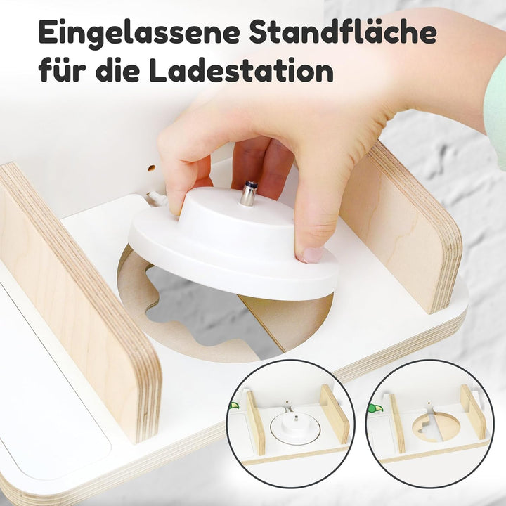 stadtecken Holzregal für Musikbox I Passend für die Toniebox und ca. 35 Tonies I Perfekte Aufbewahru