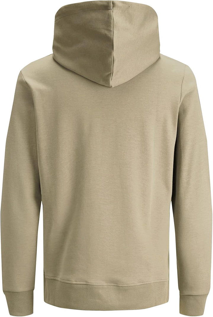 JACK & JONES Male Kapuzenpullover Einfarbig Kapuzenpullover XL Crockery, XL Crockery