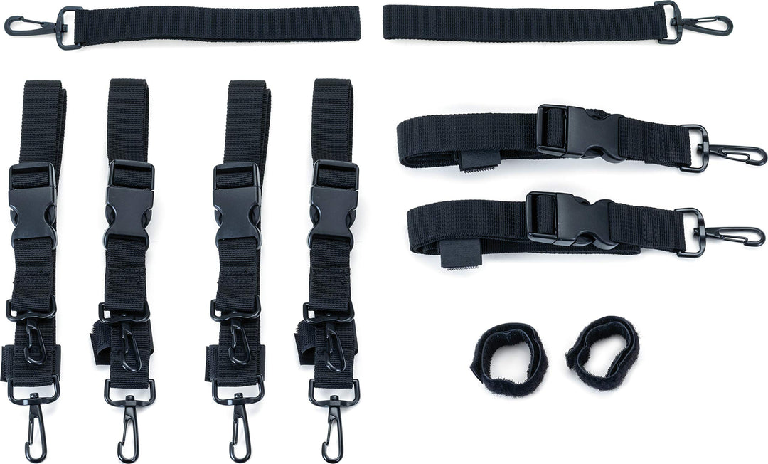 Kuryakyn 5163 Motorrad Reisegepäck Zubehör: Premium Gepäck Montagegurt Kit, schwarz