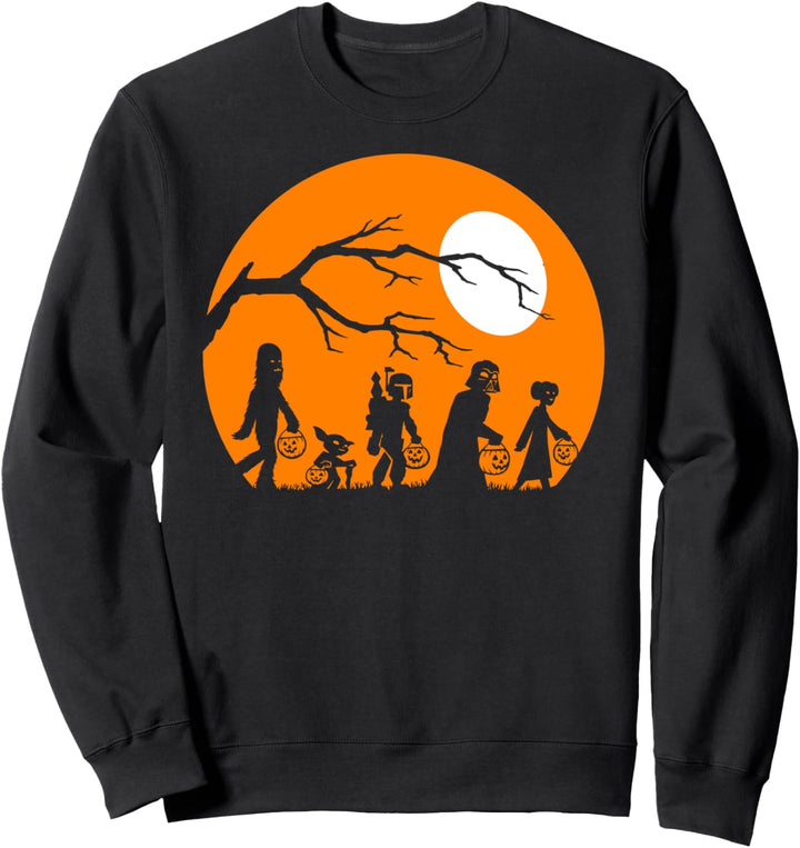 Star Wars Group Shot Line Up Under The Moon Halloween Sweatshirt