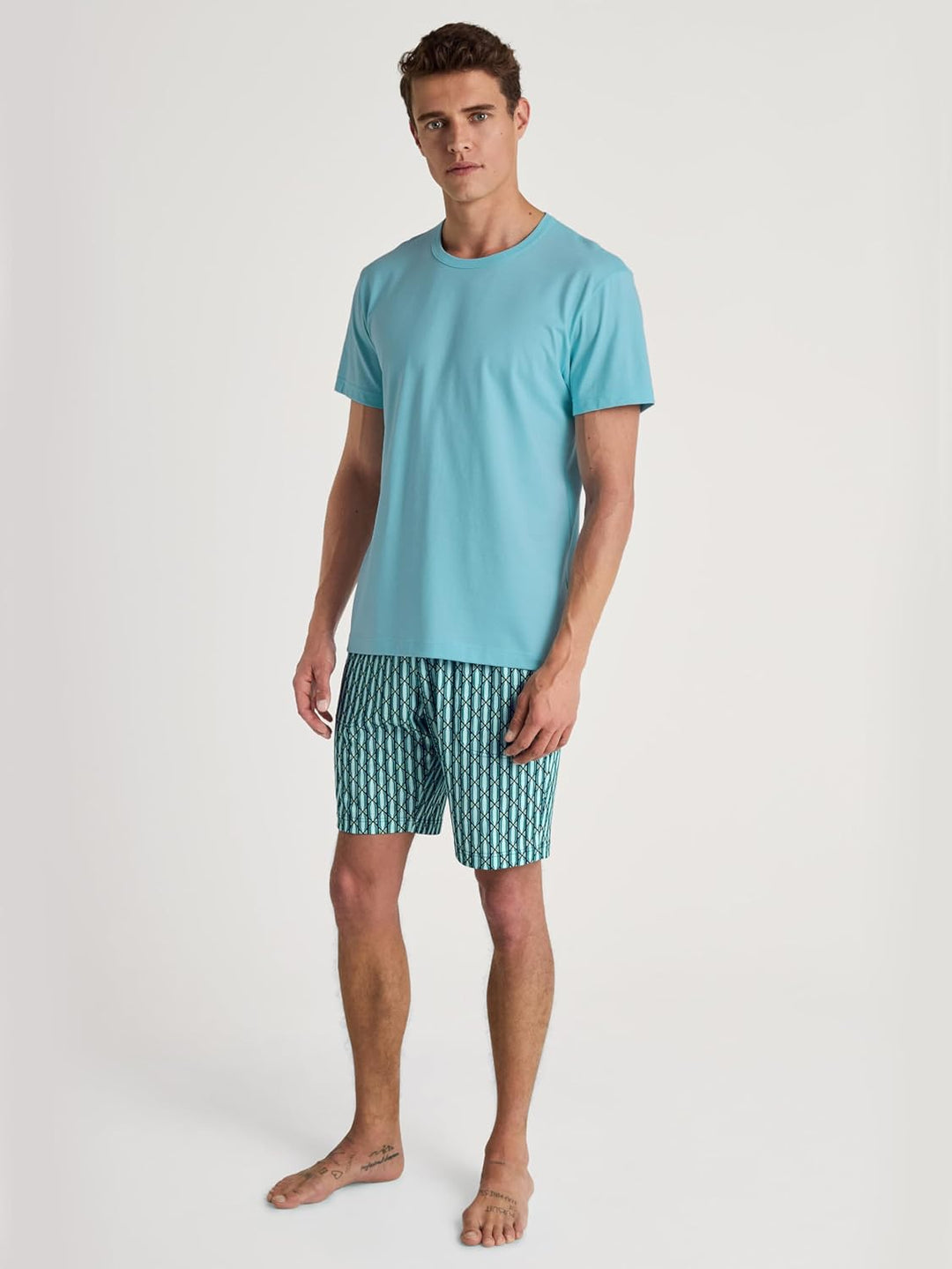 CALIDA RMX Sleep Hose Herren, mit Seitentaschen 46-48 Aquamarine, 46-48 Aquamarine
