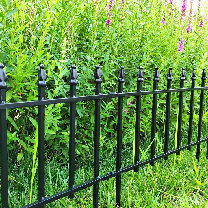 Thealyn Metall dekorative Gartenzaun 57cm (L) x 45cm (H) (5 Panels, Gesamtlänge 2.85m), Metall Grenz