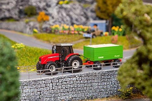Faller FA161588 - MF Traktor mit Hackschnitzelanhänger Wiking, Zubehör für die Modelleisenbahn, Mode