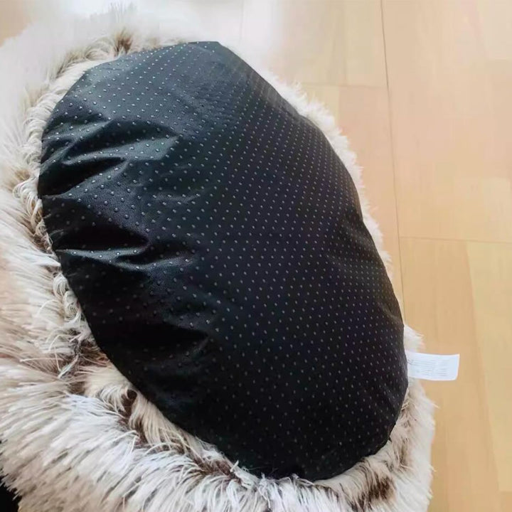 65cm Ø Flauschig Hundebett Katzenbett Bärentatzen-Design Hundekissen Katzenkissen Waschbar Hundekorb
