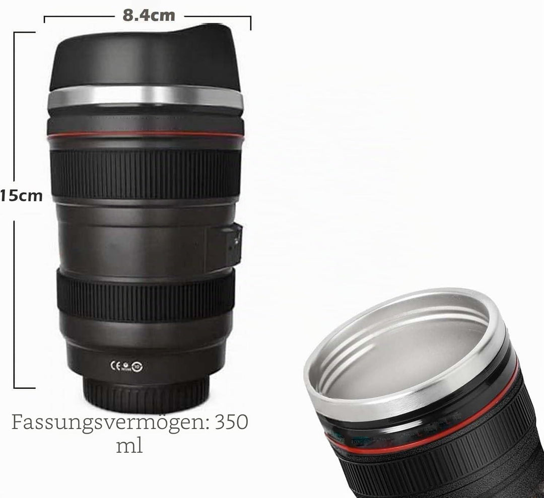 Objektiv Tasse Kamera Kaffeebecher, Kameraobjektiv-KaffeetasseGeschenk für Fotografie-Enthusiasten -