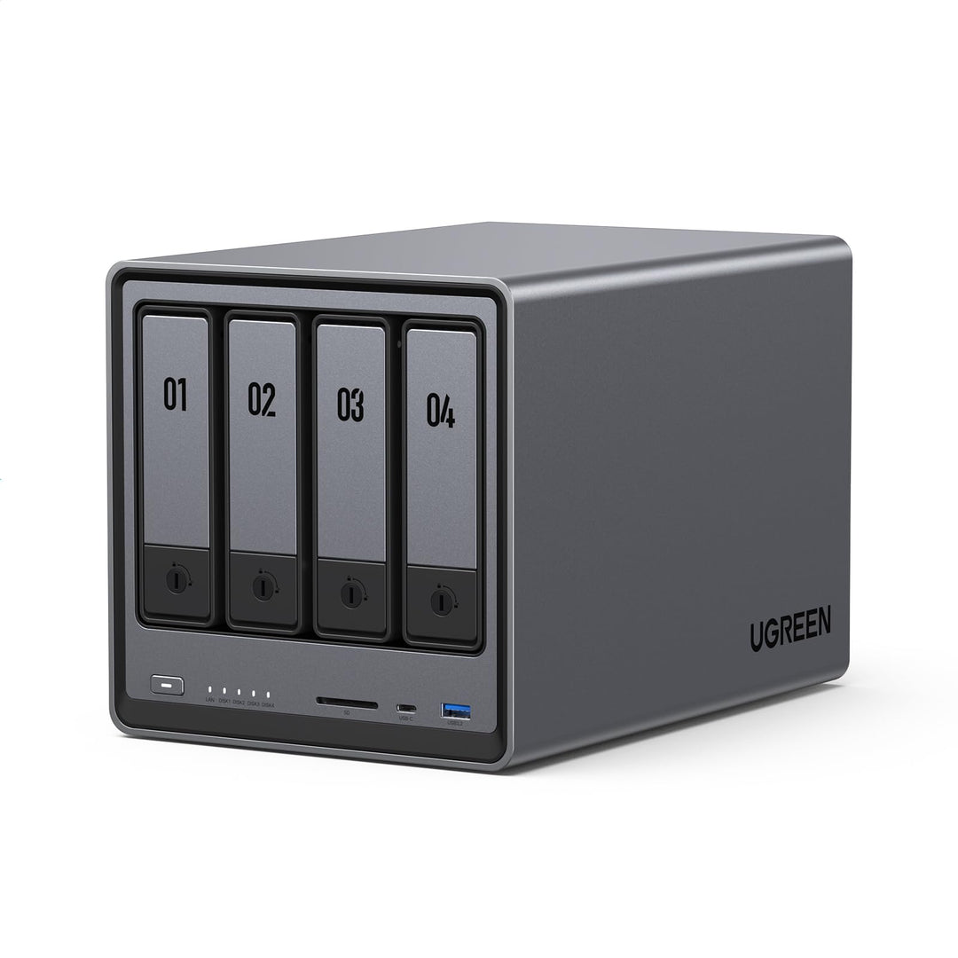 UGREEN NASync DXP4800 4-Bay Desktop NAS, Intel N100 Quad-Core CPU, 8GB DDR5 RAM, 32G eMMC, 2 * 2,5Gb
