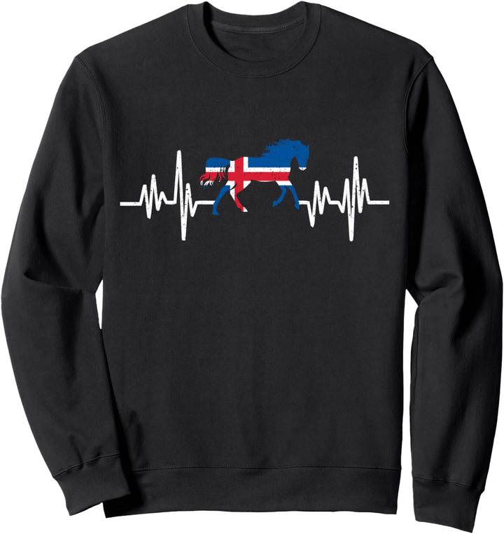Islandpferde Herzschlag Isi Toelt Tölt Isländer Pferde Sweatshirt