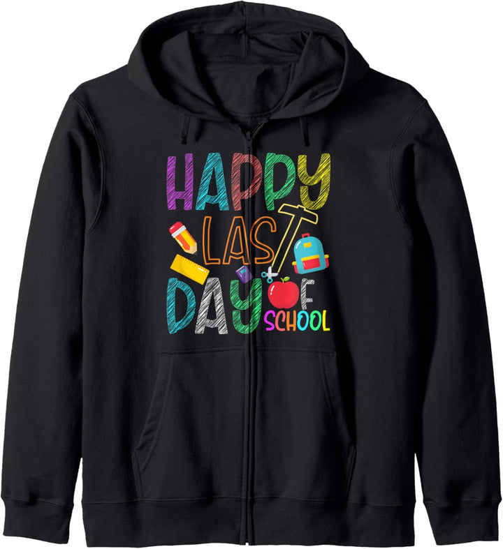 Happy Last Day of School for Teachers Kindergarten Summer Kapuzenjacke