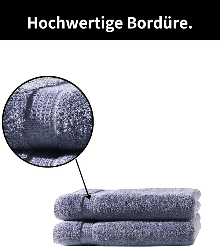 2X Duschtuch + 4X Handtuch | Kaffeebraun | 100% Baumwolle Frottier | Oeko-TEX® Standard 100 | Premiu