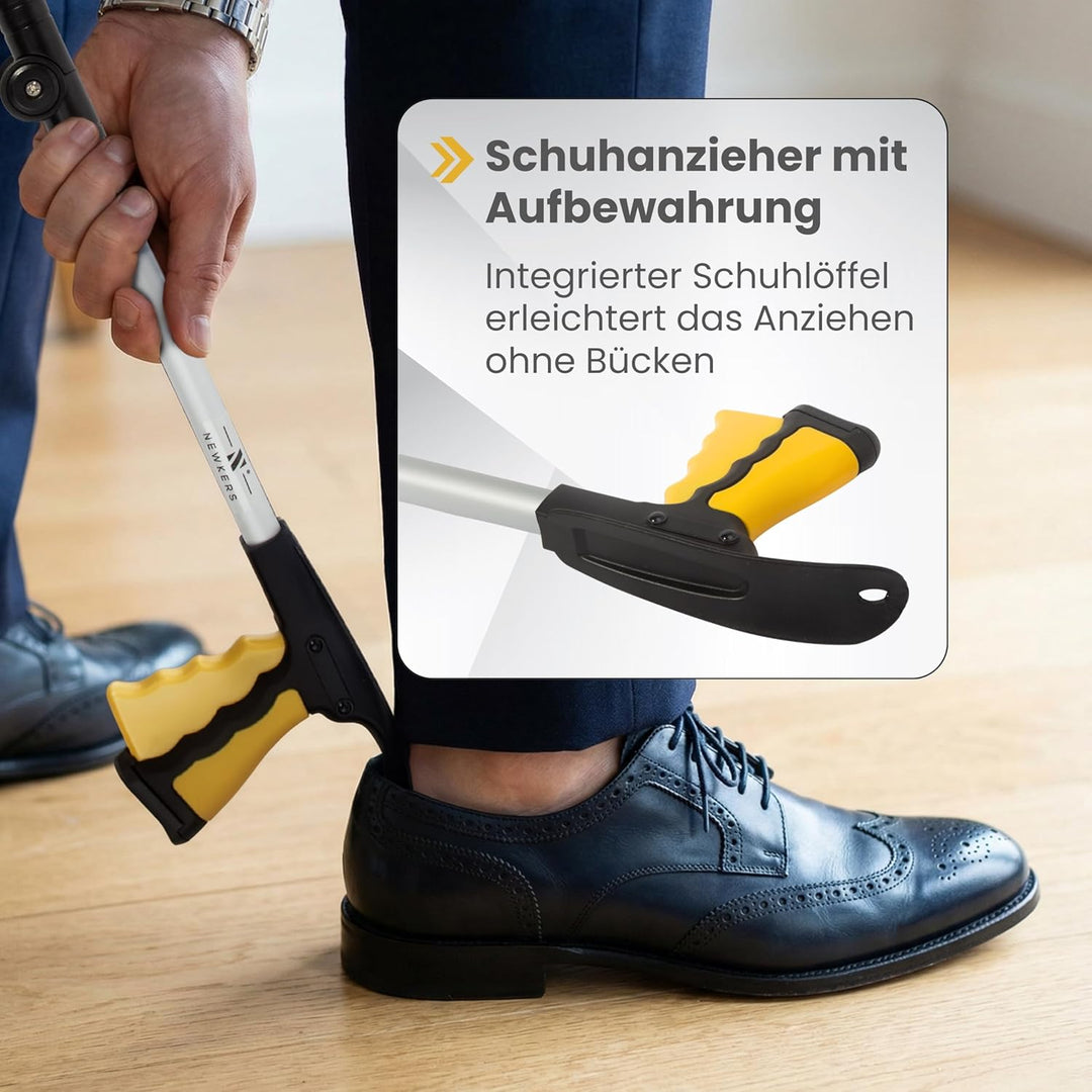 Greifzange für Senioren [80 cm] faltbarer Greifer zum aufheben | Reacher aus Aluminium | Müllzange 3