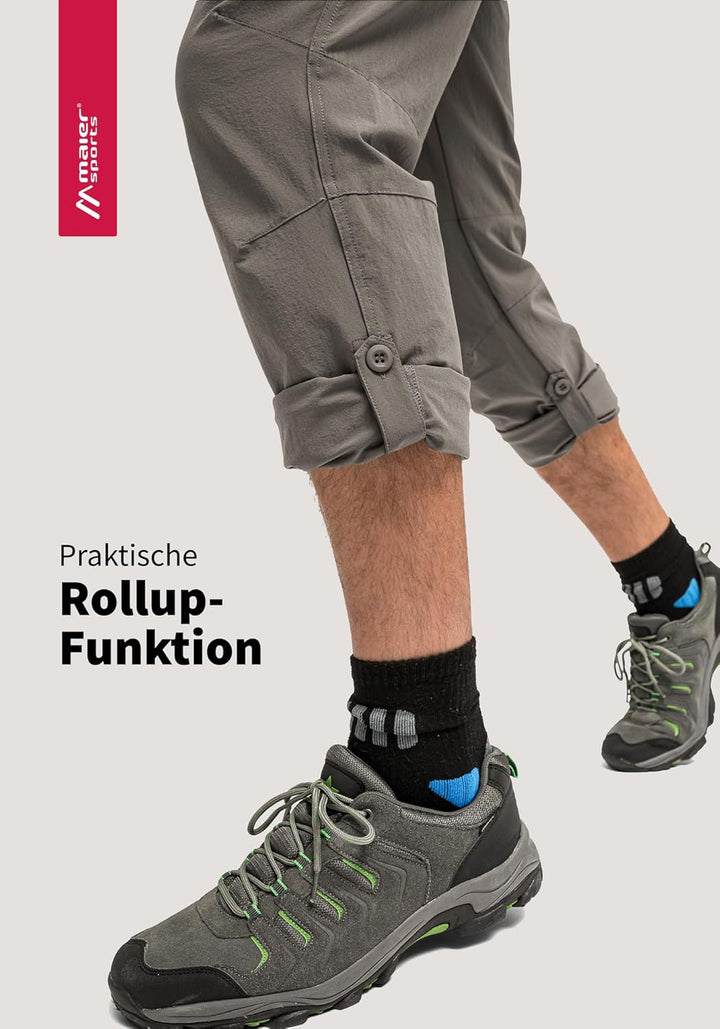 Maier Sports Herren Outdoorhose Nil, funktionale Wanderhose, atmungsaktive Trekking-Hose mit Rollup-