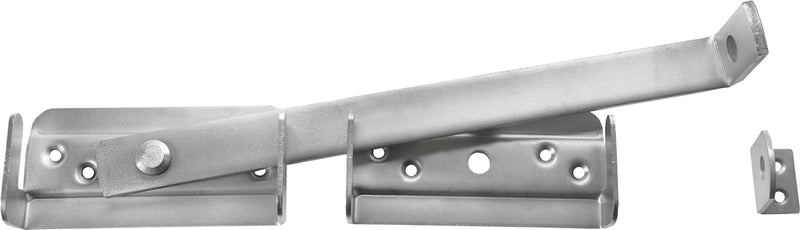 Connex Gartendoppeltor-Überwurf - 325 x 54 mm - Edelstahl rostfrei / Überwurf / Schlagladen-Überwurf