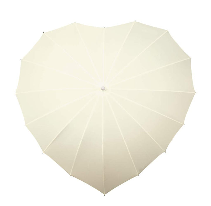 VON LILIENFELD Regenschirm Sonnenschirm Brautschirm Hochzeitsschirm Herz Creme, Creme