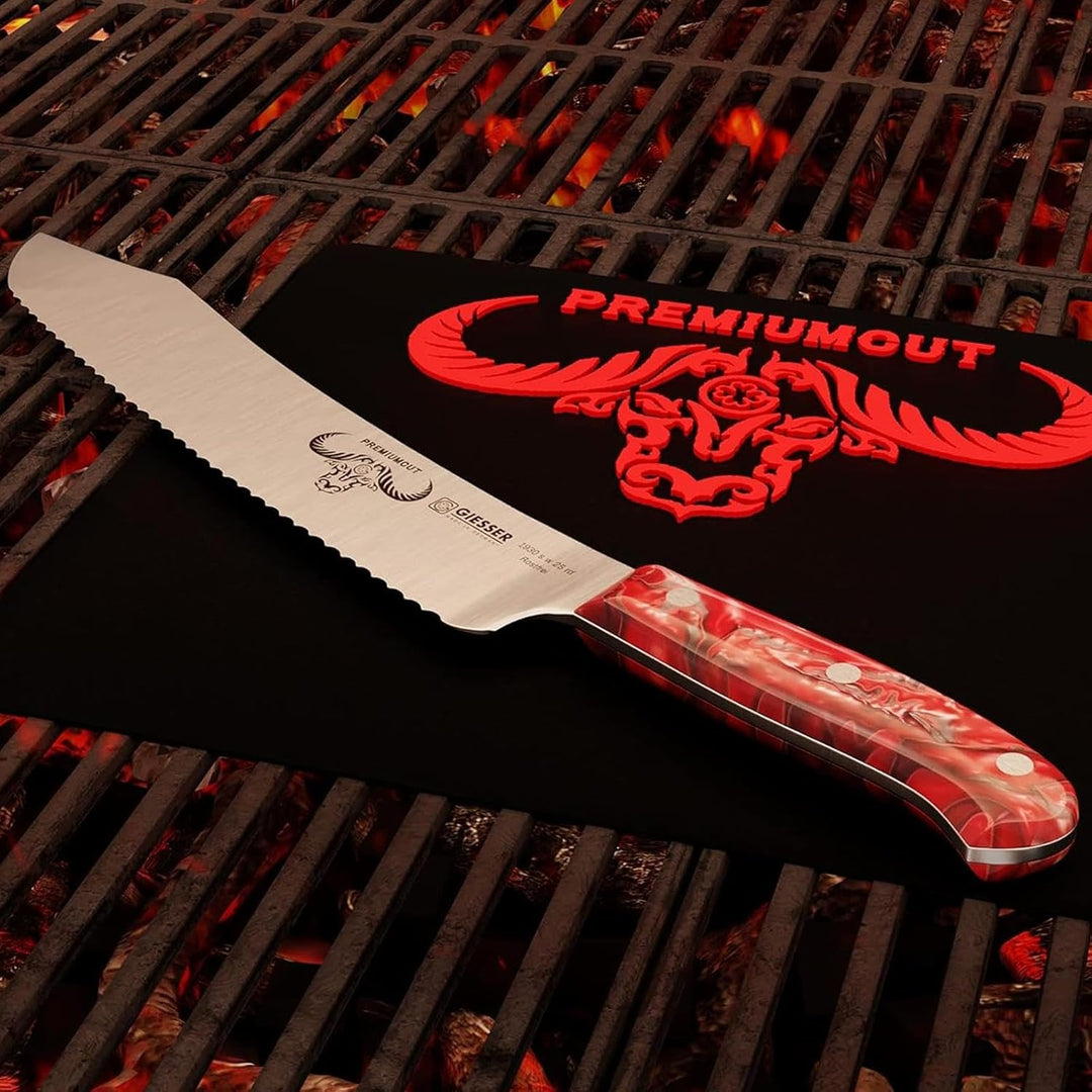 GIESSER seit 1776 - Made in Germany - Messerset 3 teilig, Red Diamond, PremiumCut, Kochmesser 20 cm,