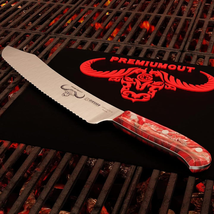 GIESSER seit 1776 - Made in Germany - Messerset 3 teilig, Red Diamond, PremiumCut, Kochmesser 20 cm,