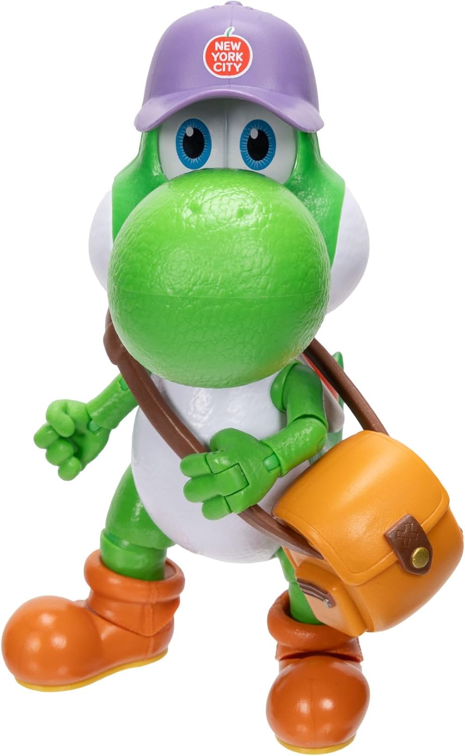 Super Mario Galaxy Movie – 13 cm Figurenserie – Yoshi-Figur mit Hut, Sonnenbrille und Tasche