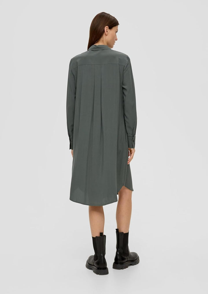 s.Oliver Damen Hemdblusenkleid 36 Grün, 36 Grün