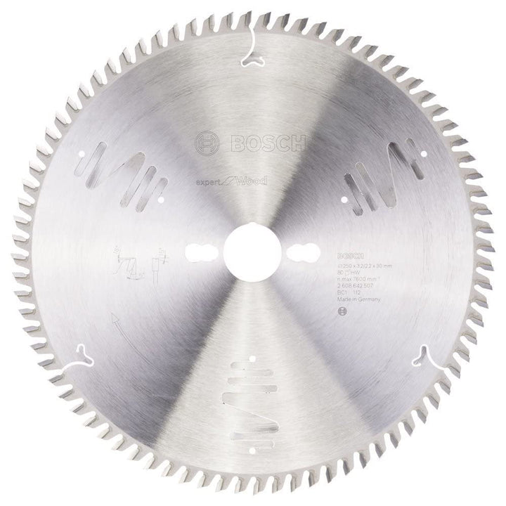 Bosch Professional Kreissägeblatt Expert für Wood, 250 x 30 x 3,2 mm, 80, 2329817, 250 x 30 x 3,2 mm