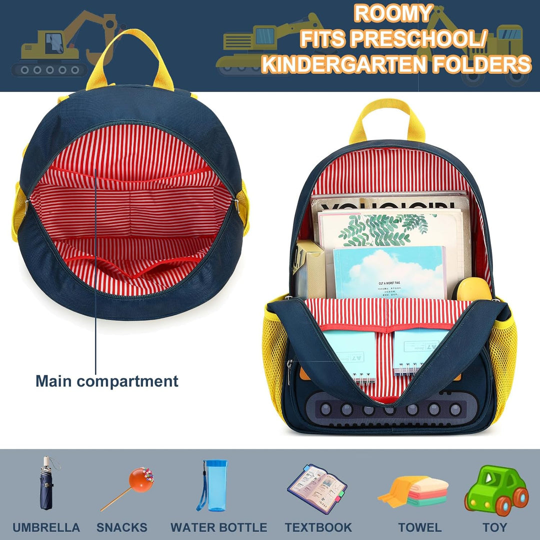 LOIDOU Kinderrucksack Jungen 13L, 38 × 14 × 30 cm, Kindergartenrucksack mit Brustgurt, wasserabweise