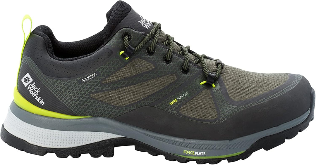 Jack Wolfskin Herren Force Striker Texapore Low MWalking-Schuh 41 EU Lime Dark Green, 41 EU Lime Dar