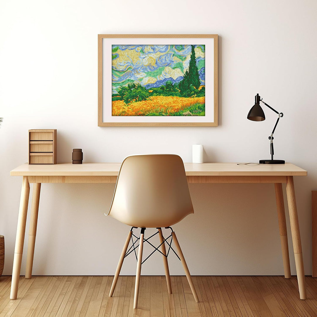 Diamond Dotz DD9-024 Weizenfeld (Van Gogh), ca. 51 x 39 cm gross, Diamond Painting, Malen mit Diaman