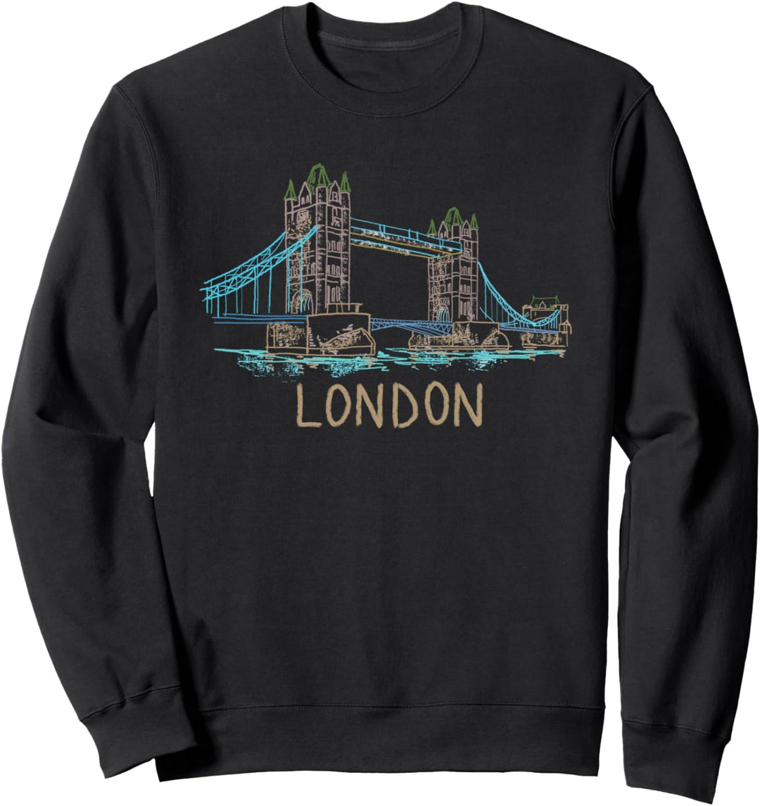 Tower Bridge London Unique Hand Drawn Art Sweatshirt