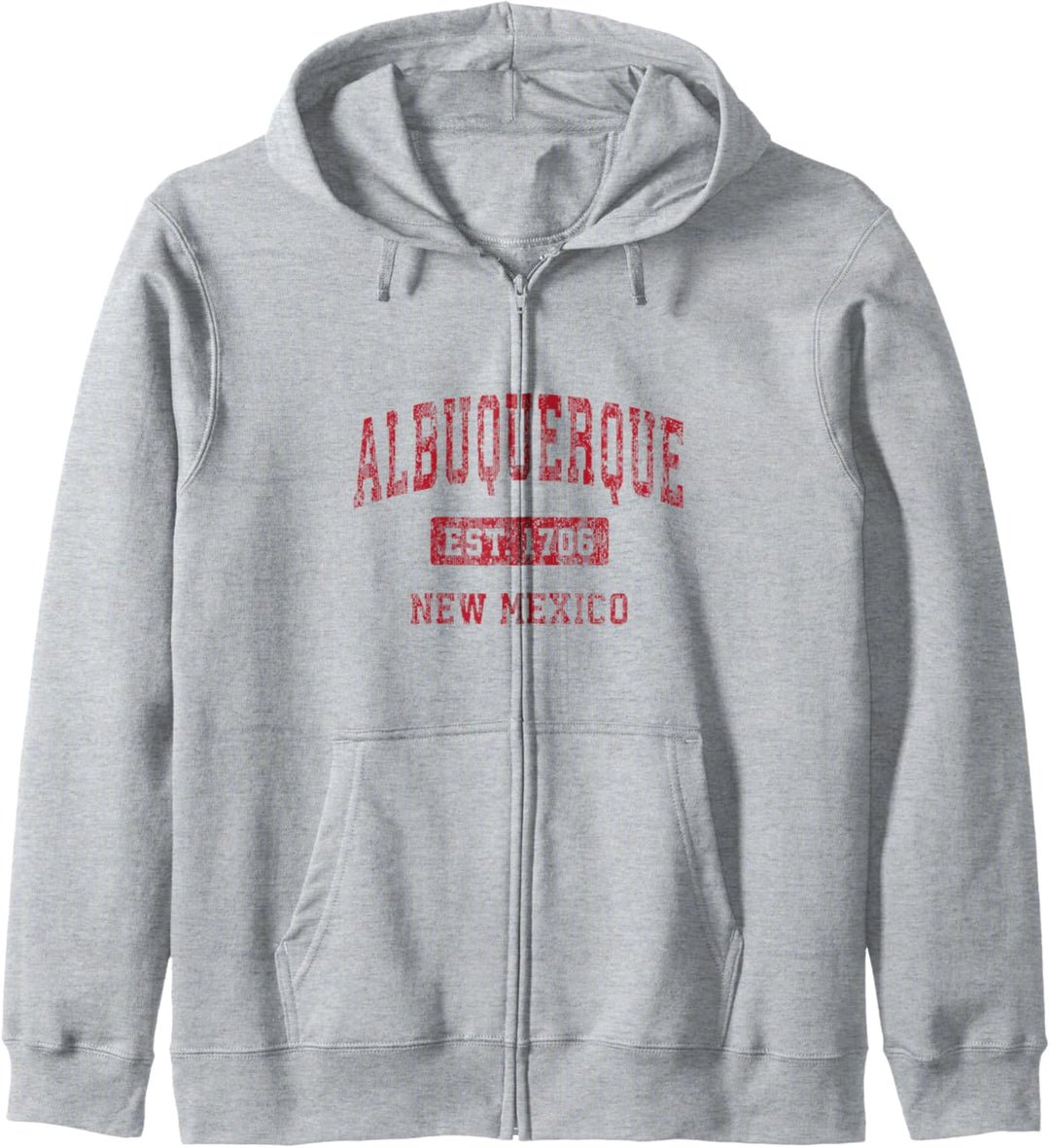 Albuquerque New Mexico NM Vintage Sports Design Rot Kapuzenjacke