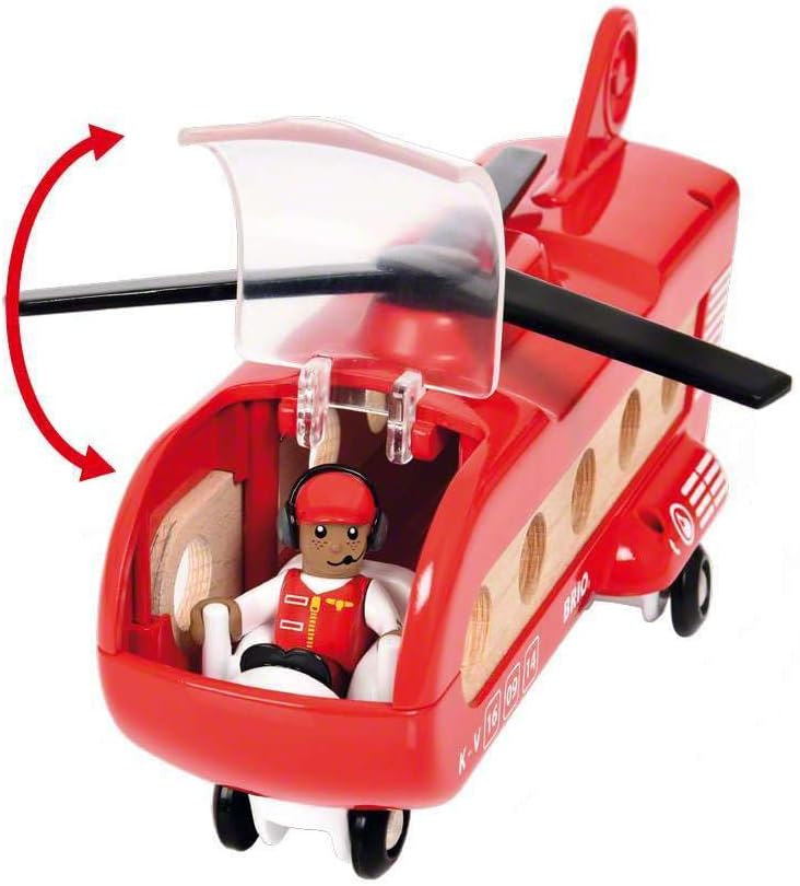 BRIO World 33886 - Eisenbahn-Transporthubschrauber