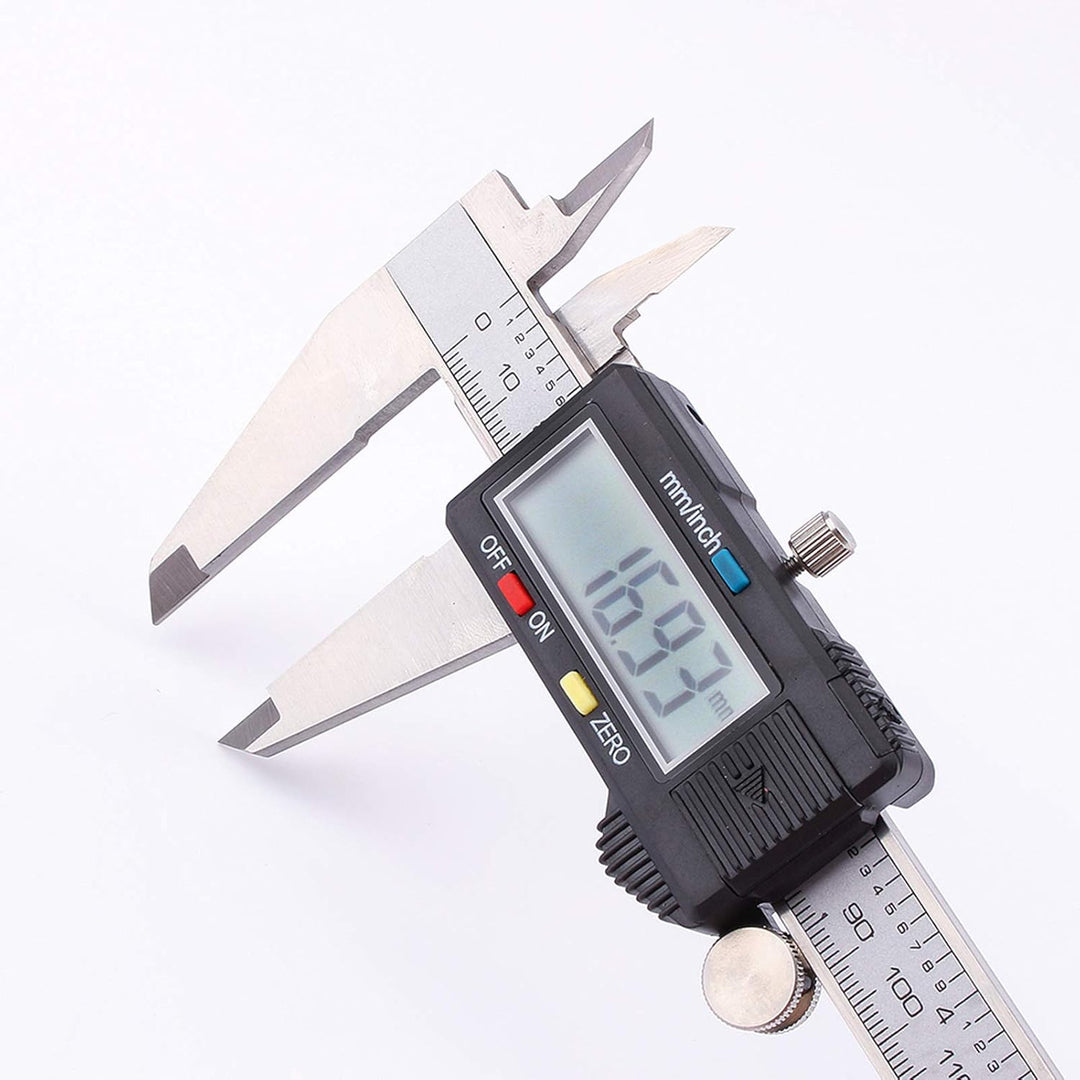 Fafeicy Digitaler Messschieber, 0-200 mm, Edelstahl, Elektronische Präzisions-Schieblehre mit LCD-An