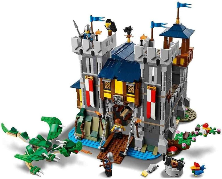LEGO Creator Mittelalterliche Burg Konstruktionsspielzeug, mit Drachen Figur, ab 9 Jahren, 1426 Stüc