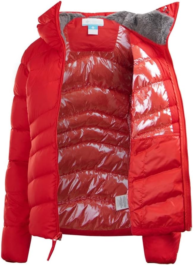 Columbia Damen Autumn Park Down Hooded Jacket Autumn Park Daunenjacke mit Kapuze M Red Lily, M Red L