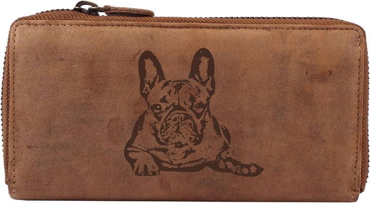 Greenburry Damen-Geldbbörse mit Motiv Französische Bulldogge l Geschenkidee für Hundefreunde Bully-F